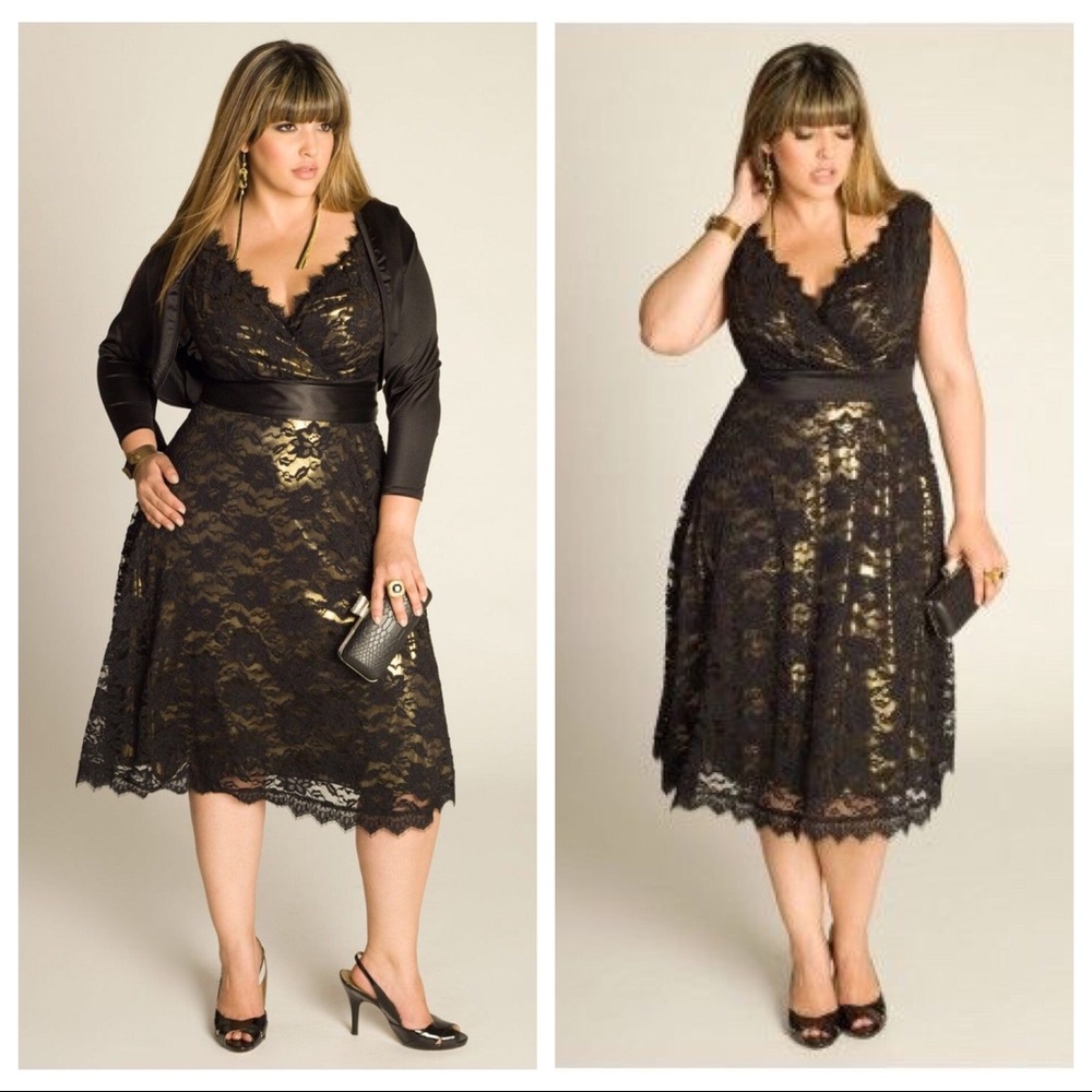 Igigi Leigh Lace Dress Gold Sash/Bolero Size 30/32